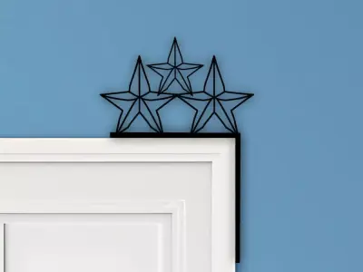 Star Door Corner Decor 3D print model 2