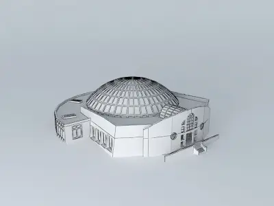 Library building with dome Free 3D model