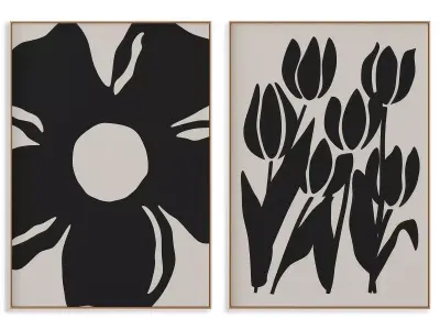 Abstract Painting Frame set 3D model 564