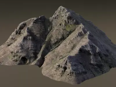 Mountain 01 Low-poly 3D model