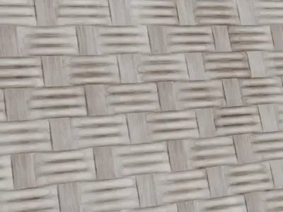 White Painted Woven Reed Architectural Panels PBR Texture