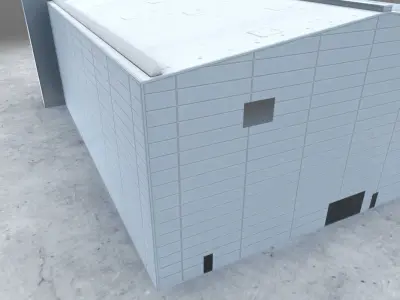 LHBP Hangar 4 Low-poly 3D model