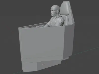 Battlestar Galactica Colonial Viper Cockpit Upgrade BSG 3D print model