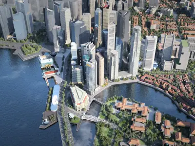 Singapore city  Singapore Downtown   3D model