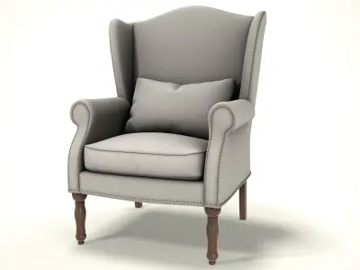 wingback chair fhouse 3D Model Pack