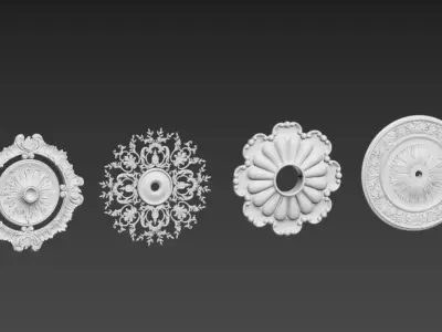 Plaster Ceiling Medallion 3D model