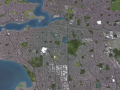 Melville - 3D City Model Low-poly 3D model