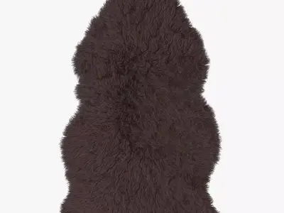 Artificial Sheepskin brown 3D model