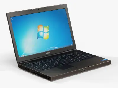 Dell Precision M6800 workstation laptop Low-poly 3D model