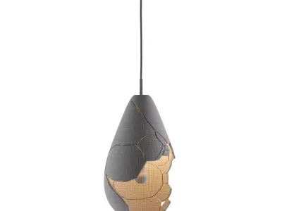 Wabi Sabi Stone Pendant Lamp 3D model