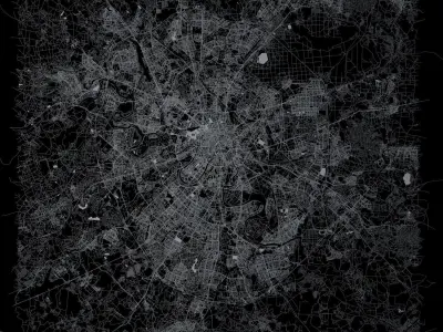 Moscow Road Network and Streets 3D model