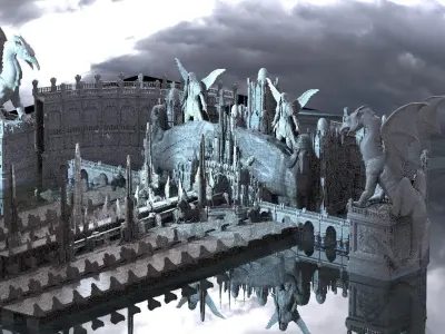 Palace to the gods Ice Halls Kit bash 3D model