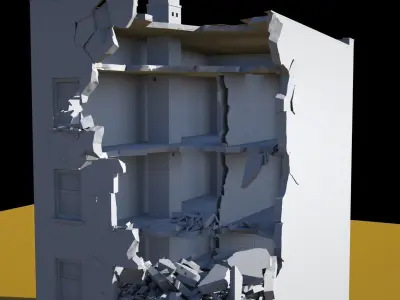 Damaged Building 3D model