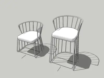 STOOL - low and high chair 3D model