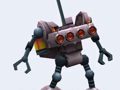 3DRT - Chibii-robot-18 Low-poly 3D model