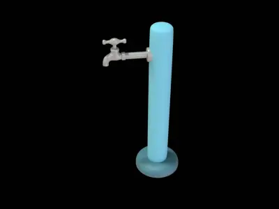 Water Tap   Low Poly  3D model