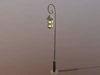 Lantern outdoor PBR low poly game ready Low-poly 3D model