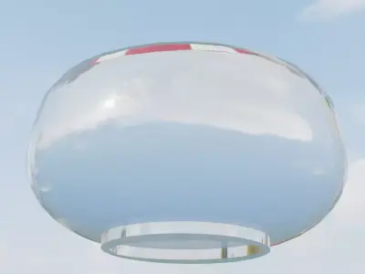 Glass bowl and chair  Free low-poly 3D model