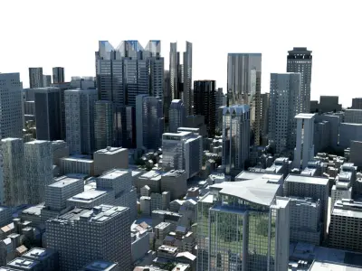 city scene model 3D model