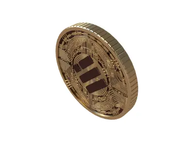 Binance USD Coin v5 001 Low-poly 3D model