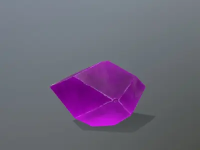 Crystal Set Low-poly 3D model 8