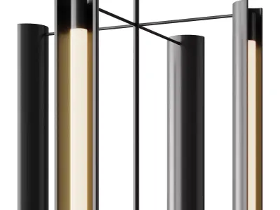 Carson Four Light Tall Pendant 3D model