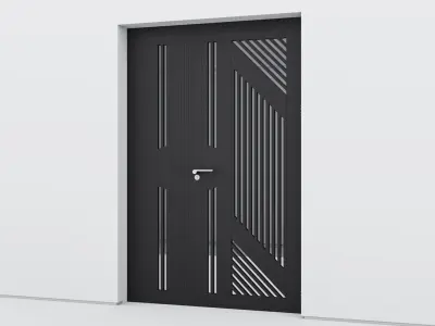 Aluminium door 114 3D model