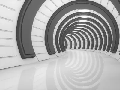 Sci Fi Tunnel 3D model 35