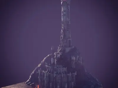 Barad-dur PBR lord of rings tower 3D model
