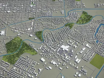 Harlingen  Low-poly 3D model