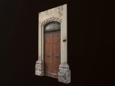 Medieval Door 2 PBR  Low-poly 3D model