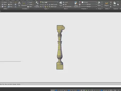 baluster autocad dwg 3d model for architecture  interior design Free 3D model