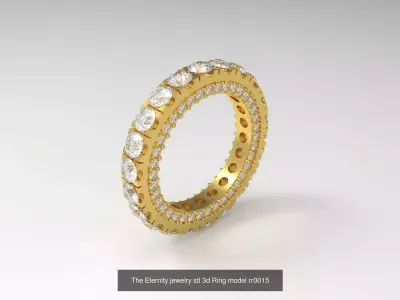 Eternity Ring Collection  cad Ready to make stl 3d files 3D Model Pack