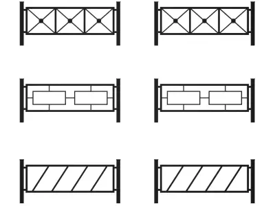 Street fencing metal fence 3D model