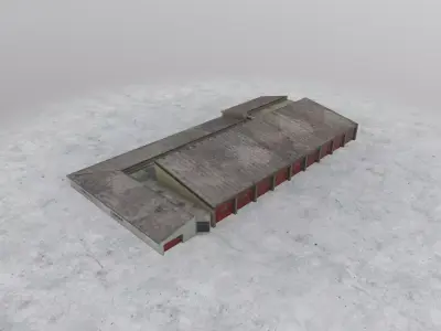 EDDF Fire Station 3 Low-poly 3D model