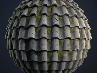 PBR Roof Tile Generator Texture