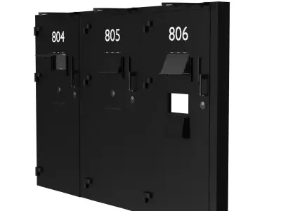 Prison Cell Security Door Steel Black 3D model