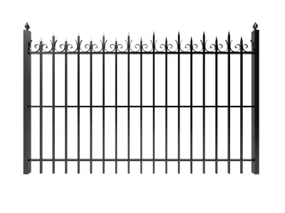 Decorative fence for garden 3D model