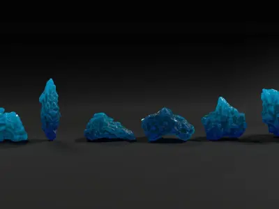 Crystal Rocks  game ready Low-poly 3D model