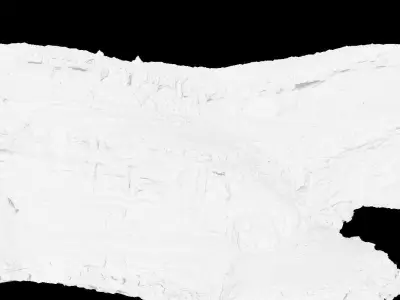 Huge Mountain Cliff Side Drone Scan PBR Low-poly 3D model