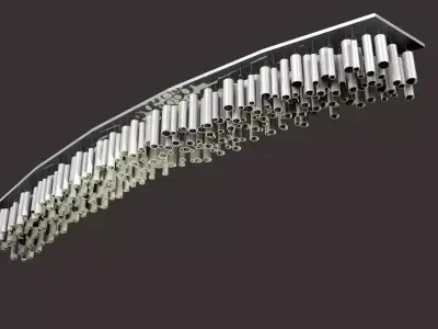 bamboo pendant chandelier 3D model