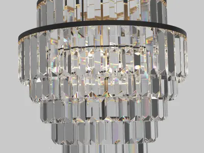Gemma Crystal Round Chandelier 3D model