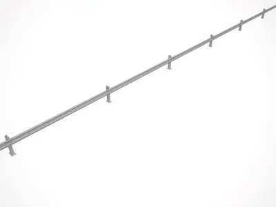 Guardrail metal rod 3D model