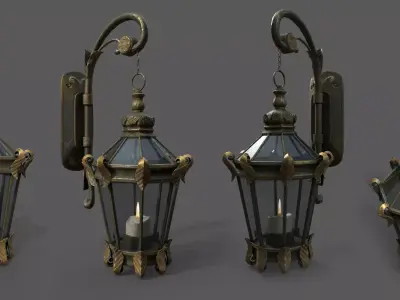Lantern Bloodborne - Victorian style Low-poly 3D model