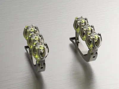 Traffic light earrings 3D print model