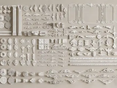 European-style decorative components 3D model