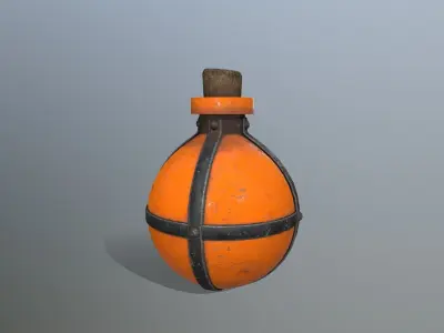 potion bottle Low-poly 3D model