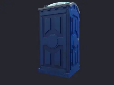 Biotoilet Low-poly 3D model