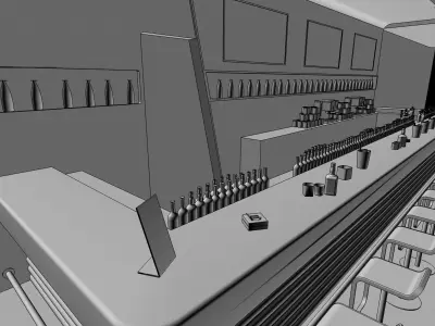 Modern Sports bar Counter 3D model