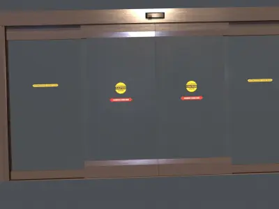 Automatic Sliding Doors Low-poly 3D model